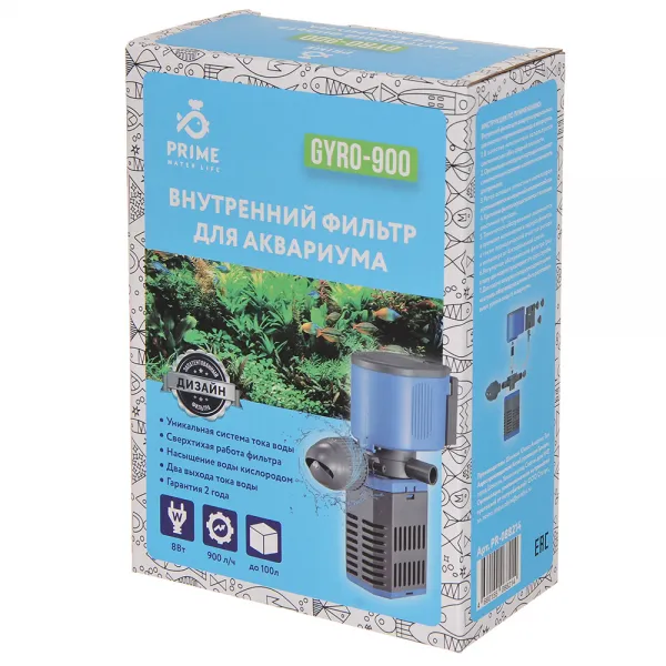 Фильтр внутренний Prime серия GYRO, 900 л/ч, 8 Вт, до 100л Фильтр внутренний Prime серия GYRO, 900 л/ч, 8 Вт, до 100л купить в Минске