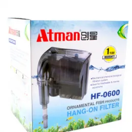 Фильтр рюкзачный Atman HF-0600 для аквариумов до 100 л, 660 л/ч, 6W с поверхностным скиммером